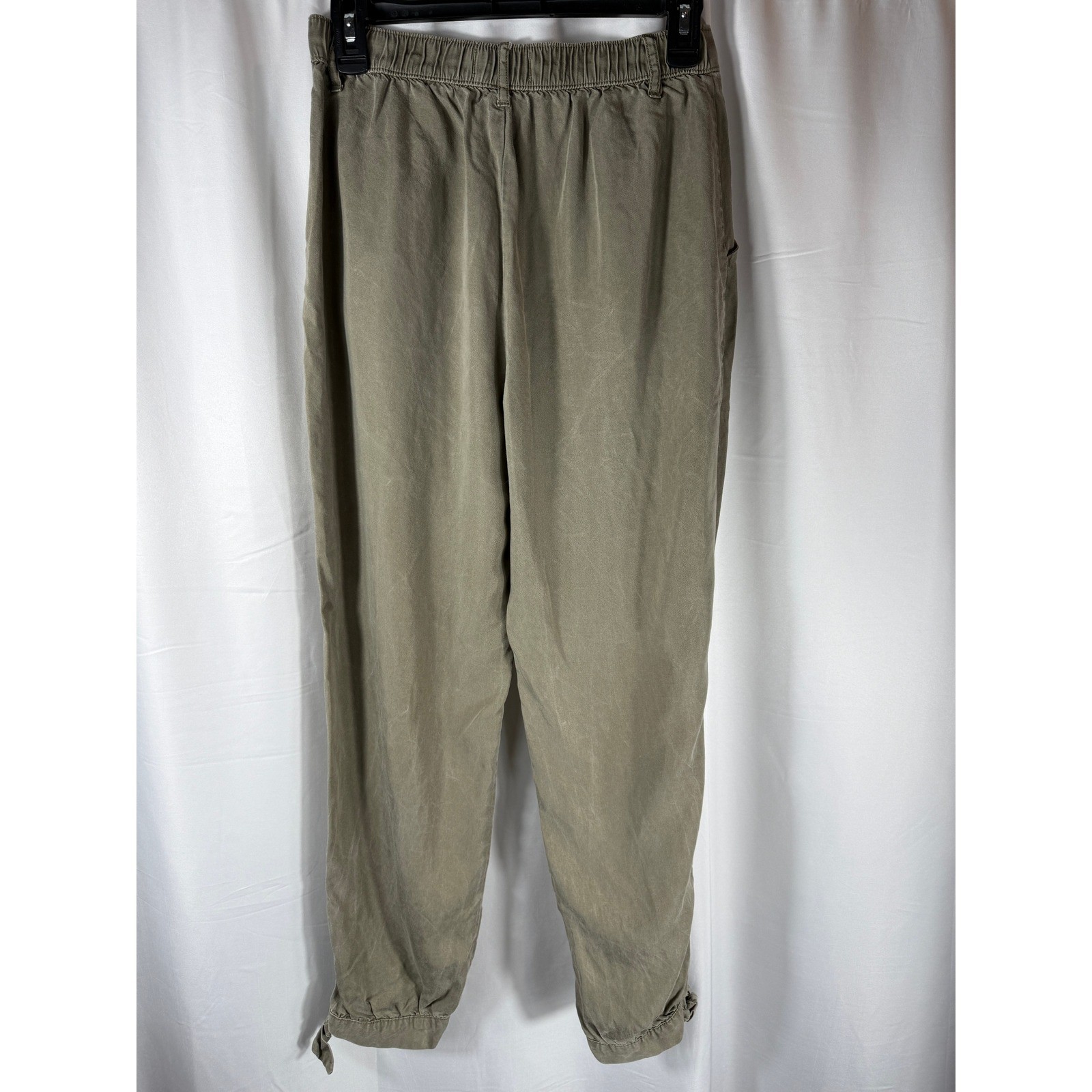 Abercrombie & Fitch Olive Green Tie Ankle Pants Womens S Casual Elastic Waist