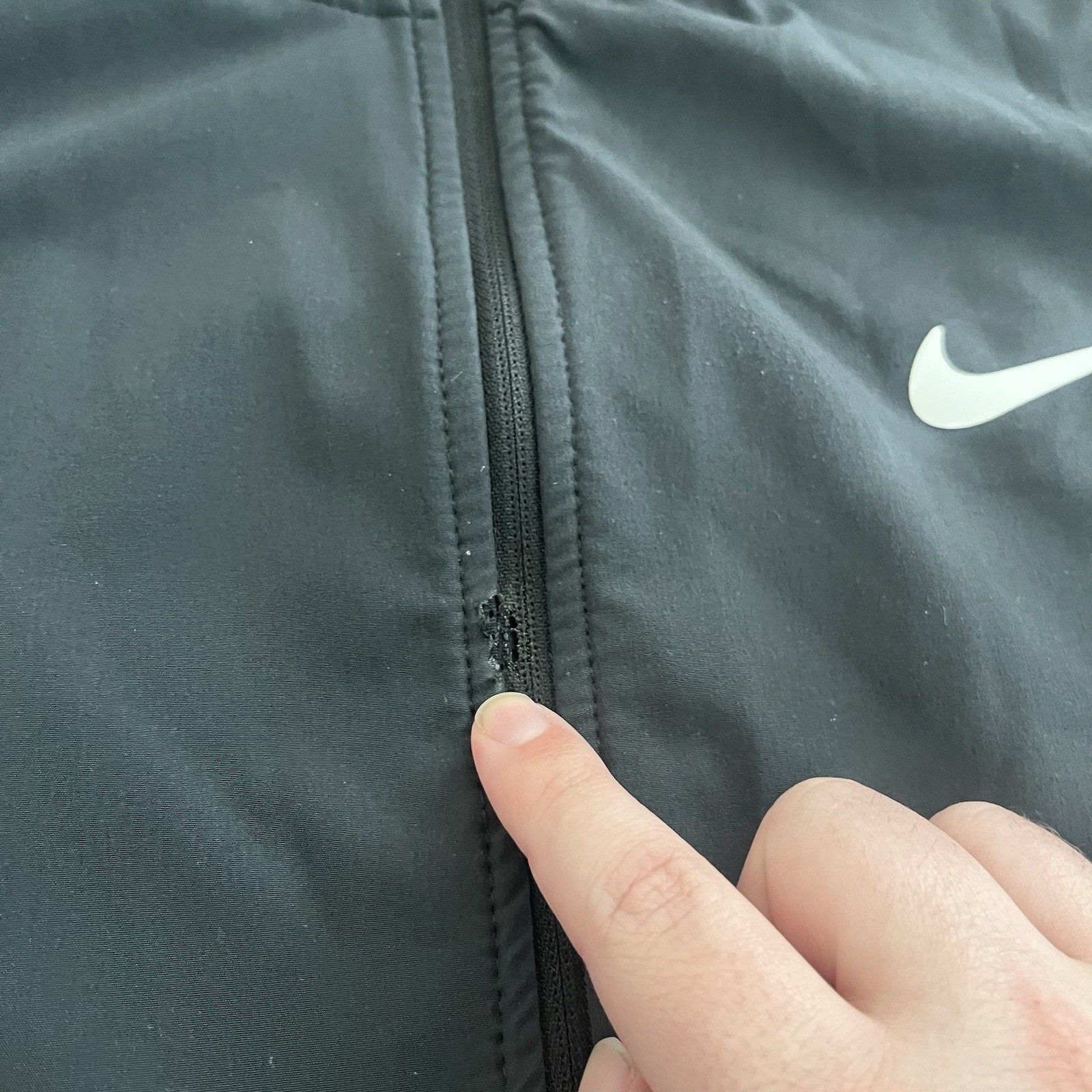 Nike Jacket Men’s XL Black Full Zip Running Training Athlesure Breathable