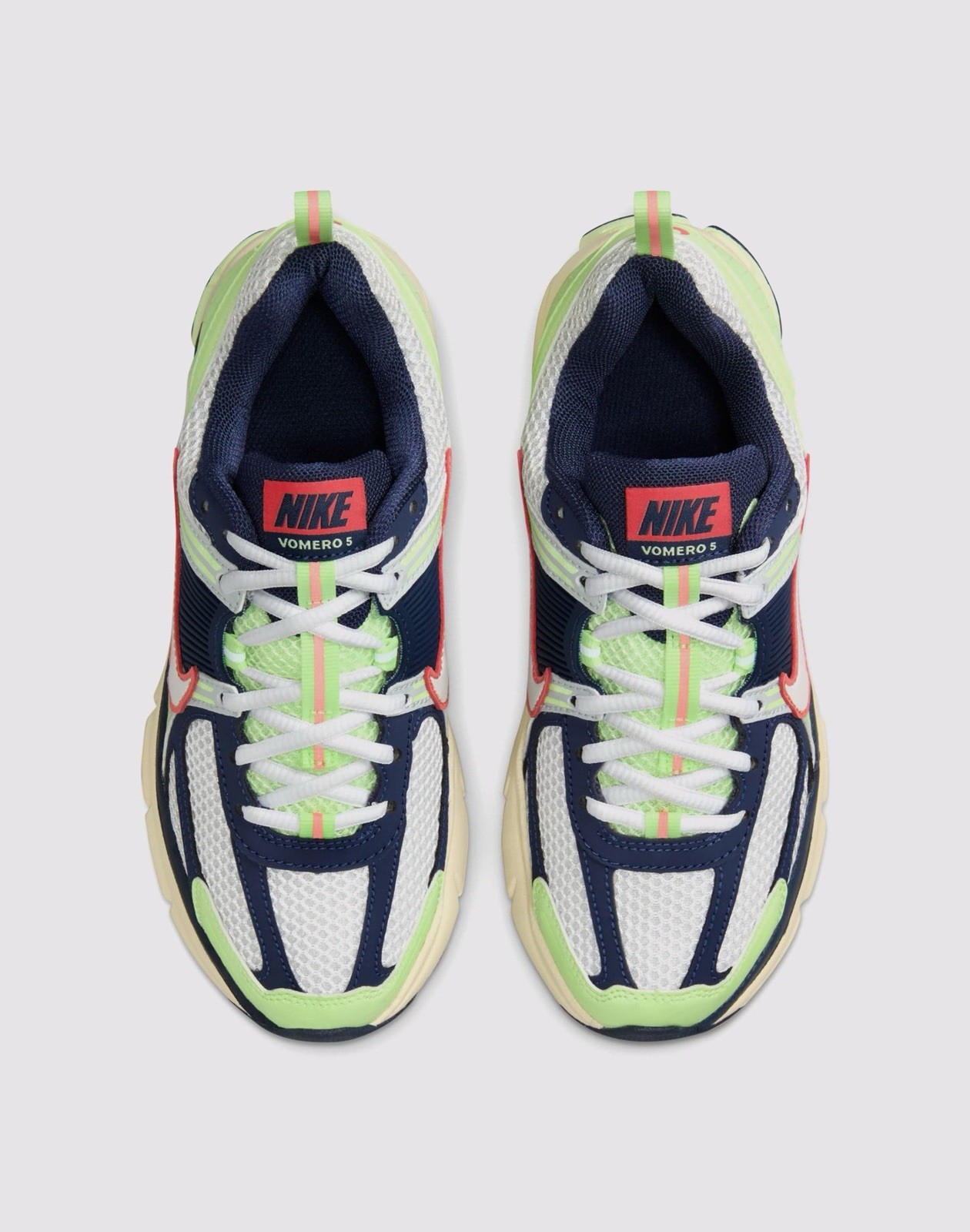Nike Vomero 5 BG Barely Volt/White Lace Up Boys Sneaker Size 6Y