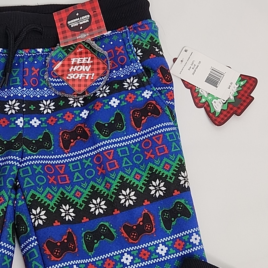 ADTN American dream team Network Sherpa Lined boys small 6/7 sleep pants gaming