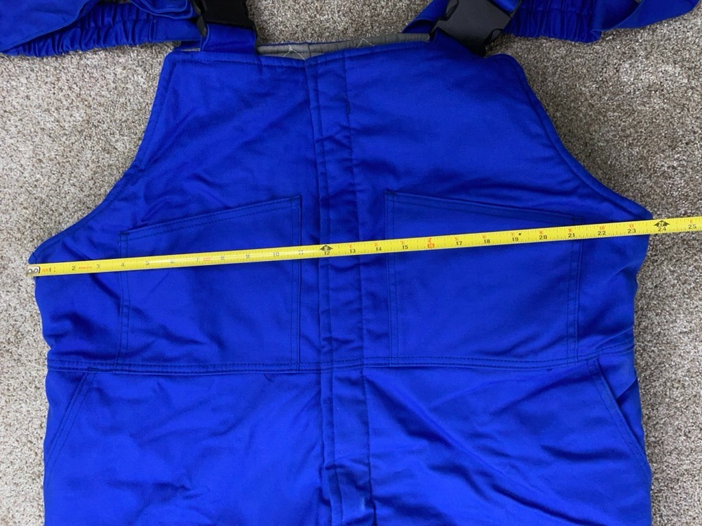 MCR Safety FR Men’s XXXXL 4XL Blue Insulated Arctic Survival Bib Coverall HRC 3