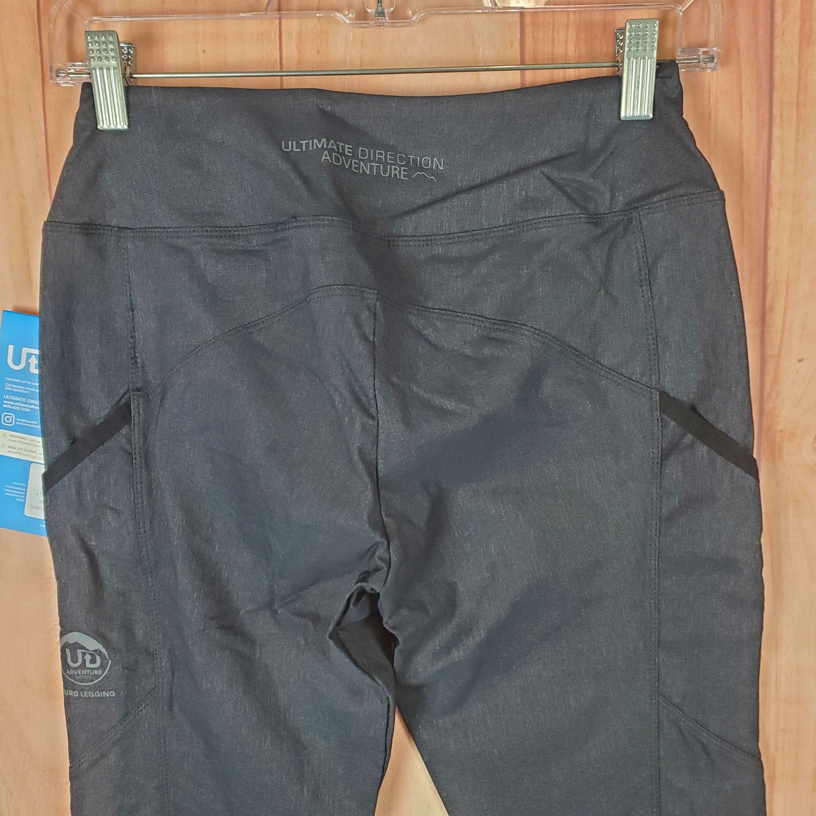 Ultimate Direction Duro Leggings Womens Small Black Logo Stretch Athletic Hiking