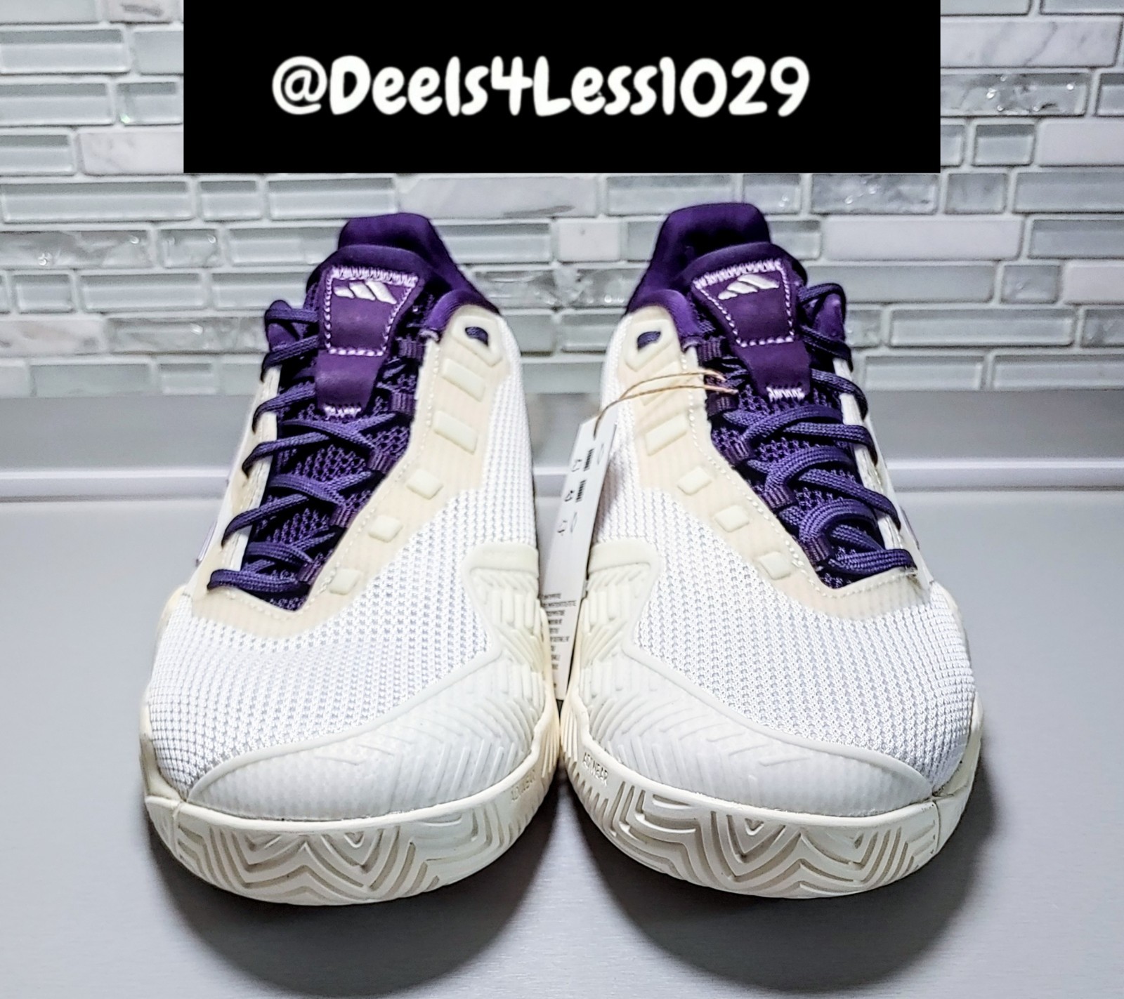 Adidas Barricade 13 Tennis Pickleball Womens Size 9.5 White Purple Plum JR7814