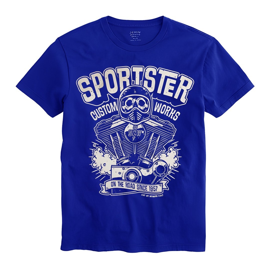 Sportster Custom Works Graphic T Shirt Cotton Tee Size S-2XL Fast Ship USA