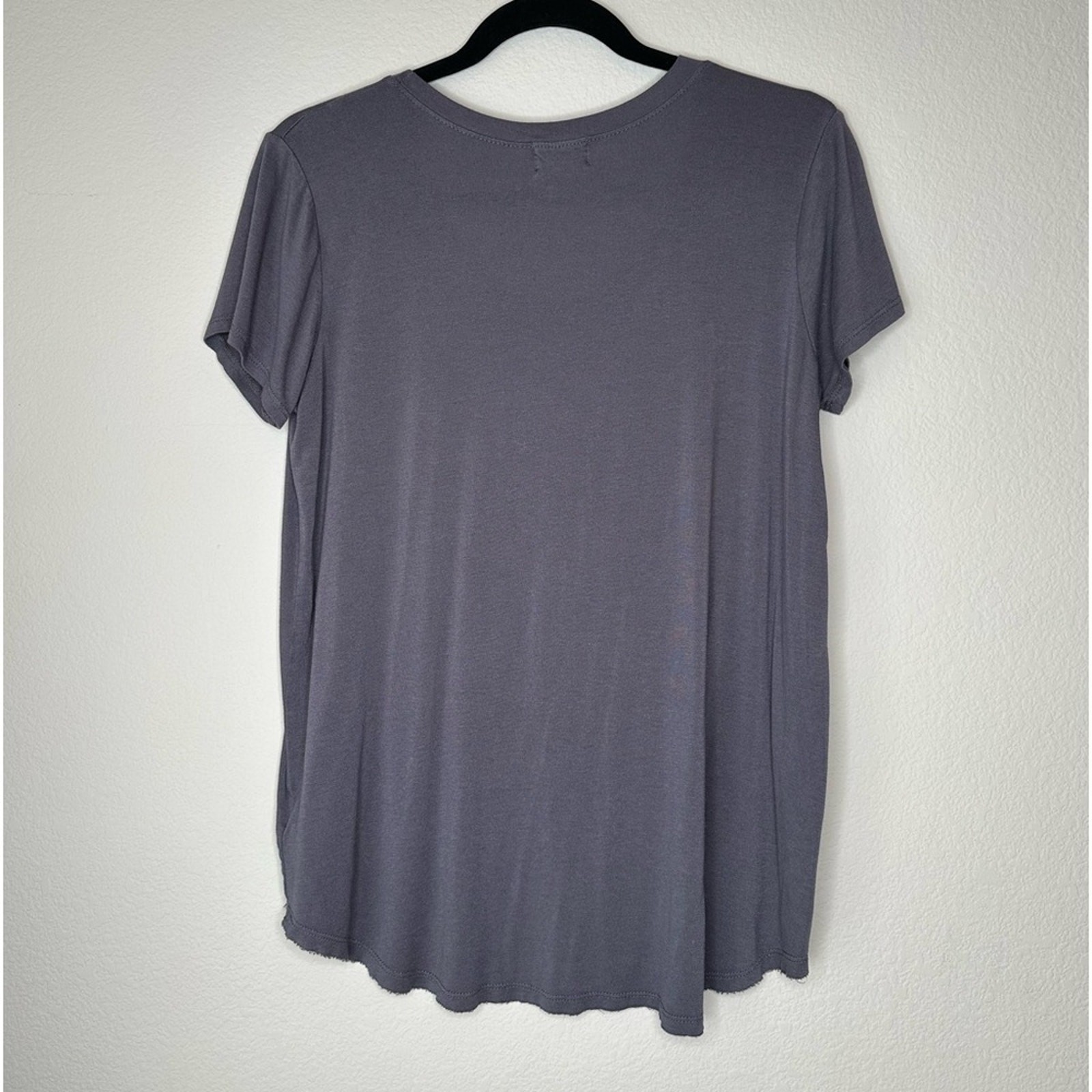 PROJECT SOCIAL T Womens Horoscope Short Sleeve Slub T-Shirt Grey Size Small