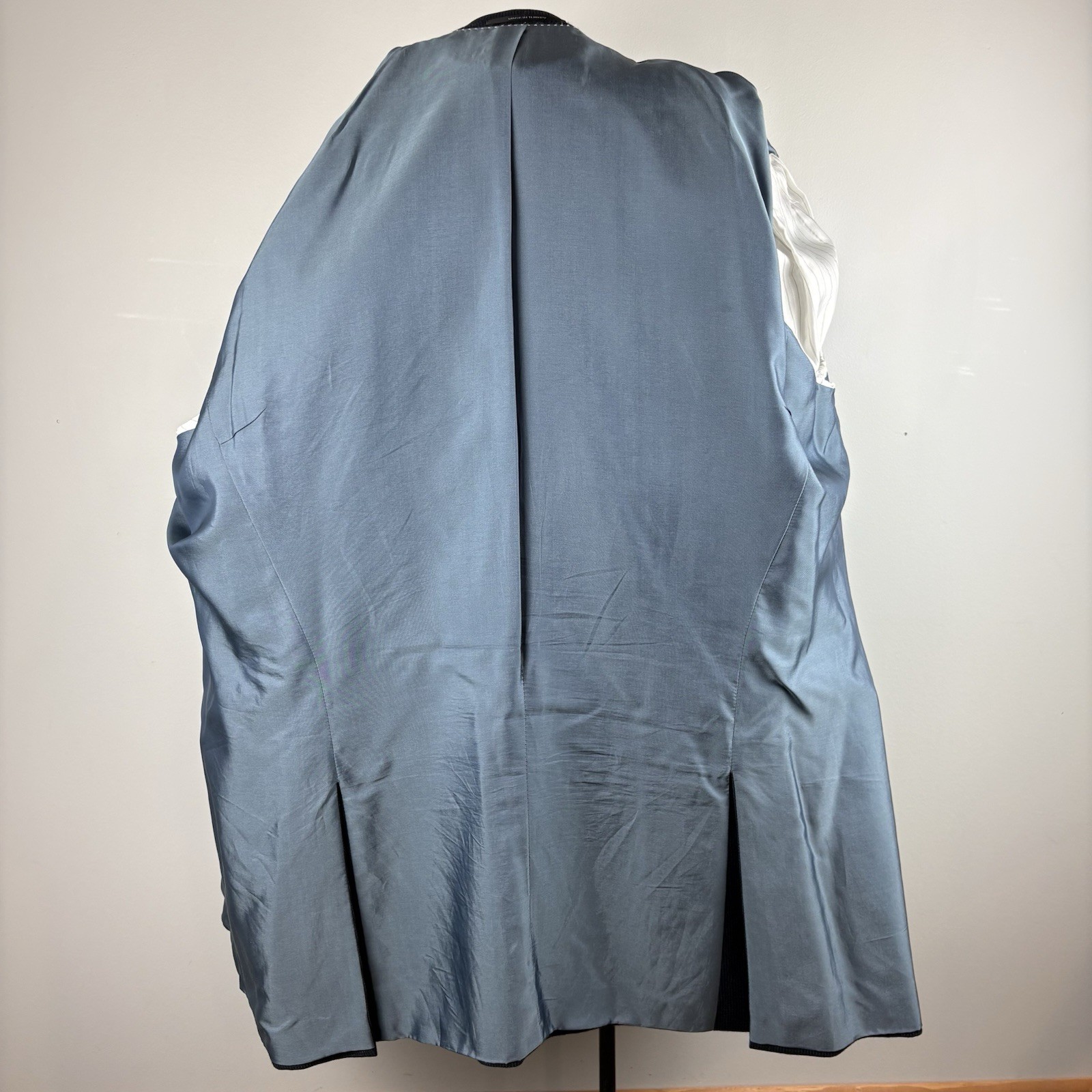 Hugo Boss Pasolini 48L blue black nailhead wool cashmere sport coat