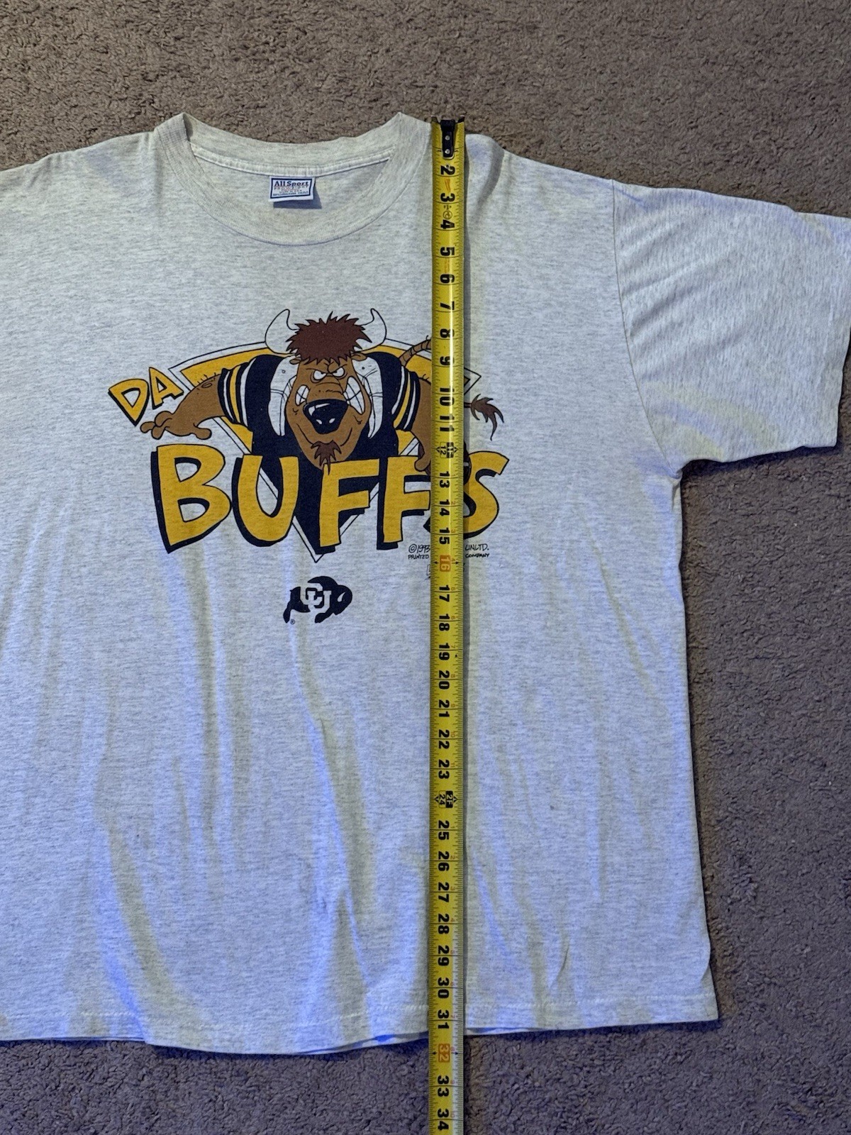 Vtg 90’s Colorado Buffaloes T Shirt Made In USA Single Stitch Mens XXL