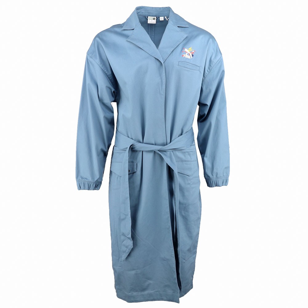 PUMA We Are Legends Harlem Renaissance Trench Coat Mens Blue Casual Athletic Out
