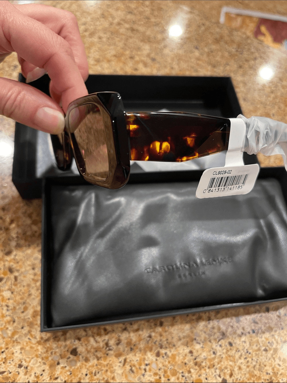 Oversized Tortoiseshell Square Sunglasses – Brown Gradient (CL9028-2)
