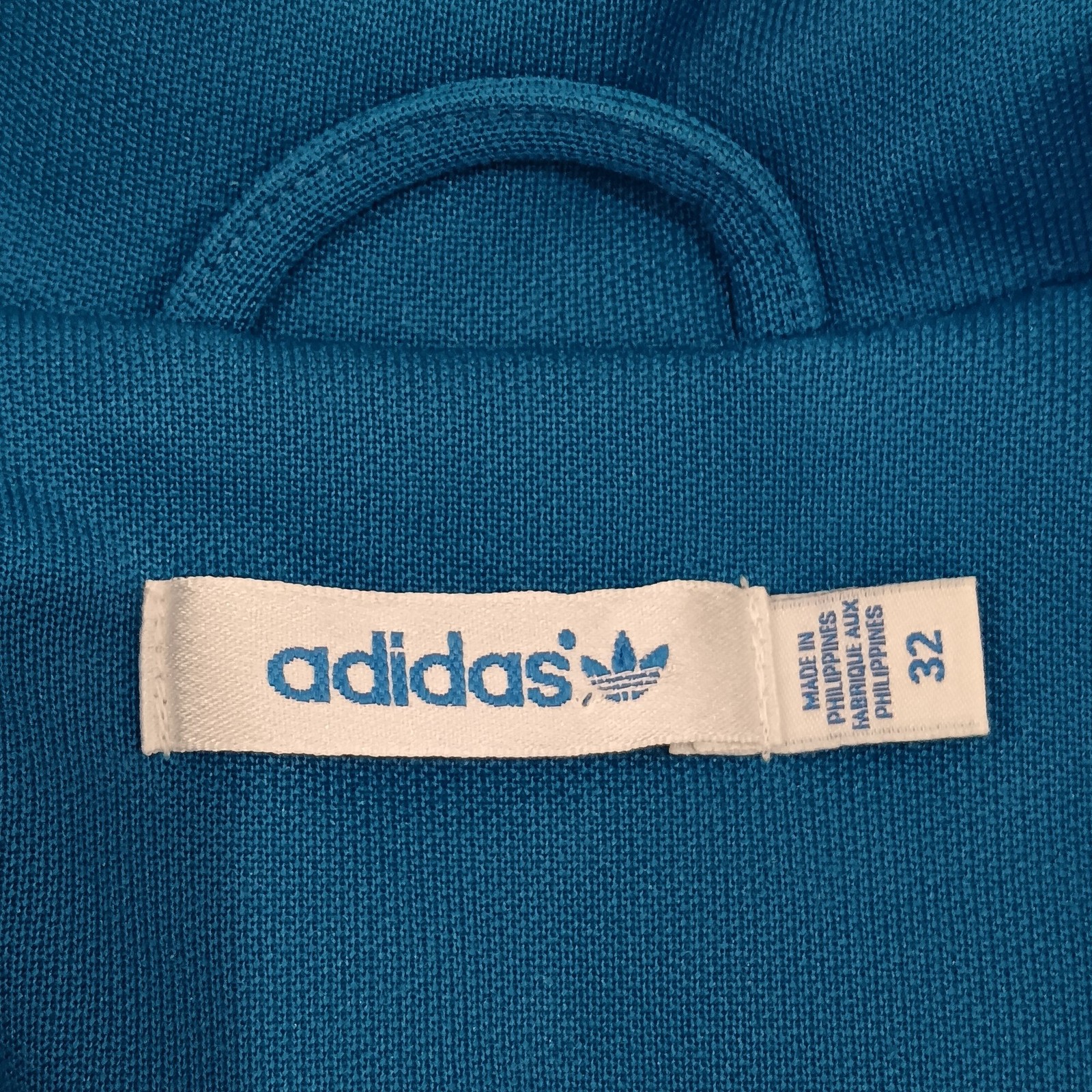Adidas Track Jacket Women’s Size 32 Blue Trefoil Zip Pockets Stripes Preloved
