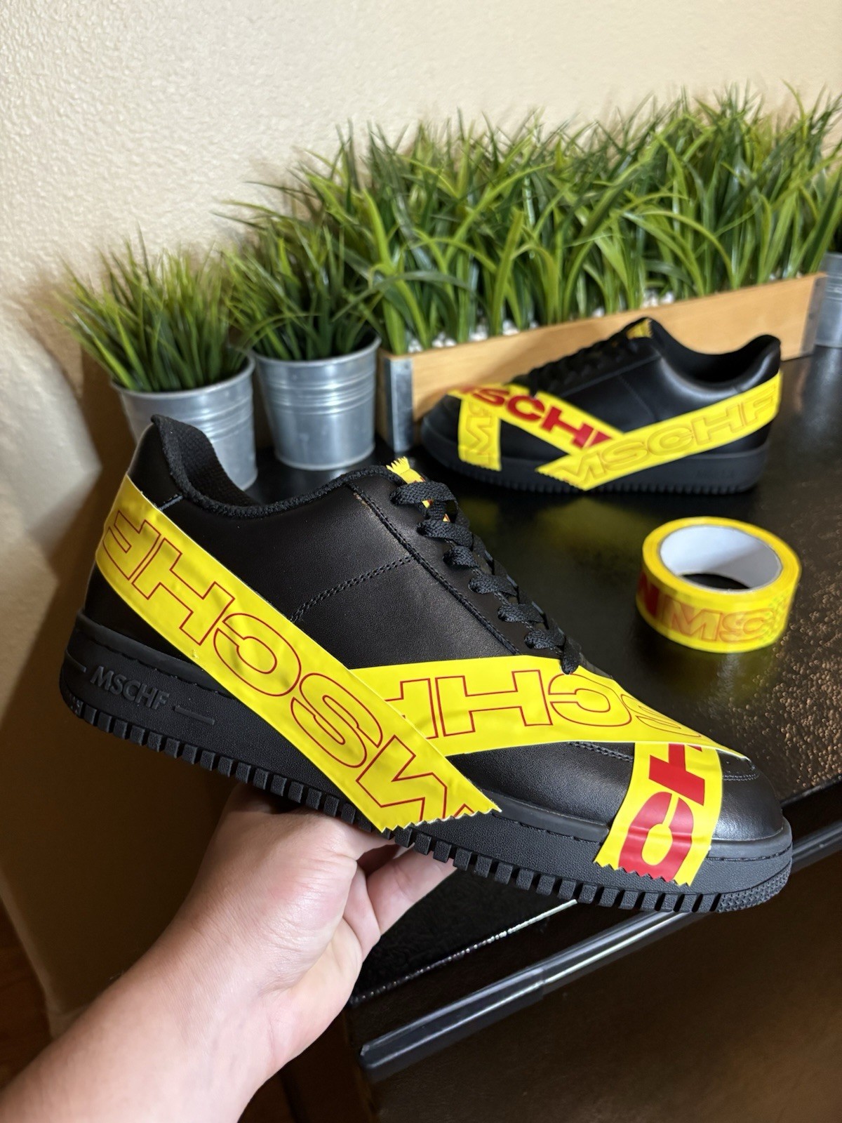 MSCHF Duct Tape Black Shoes Tap3 Men’s Size 9 With Box & Tape Retail $220 Rare