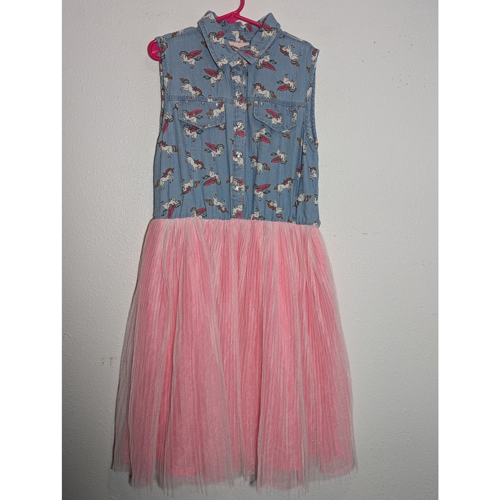 Little Lass Dress Animal Print Unicorn Size 10/12