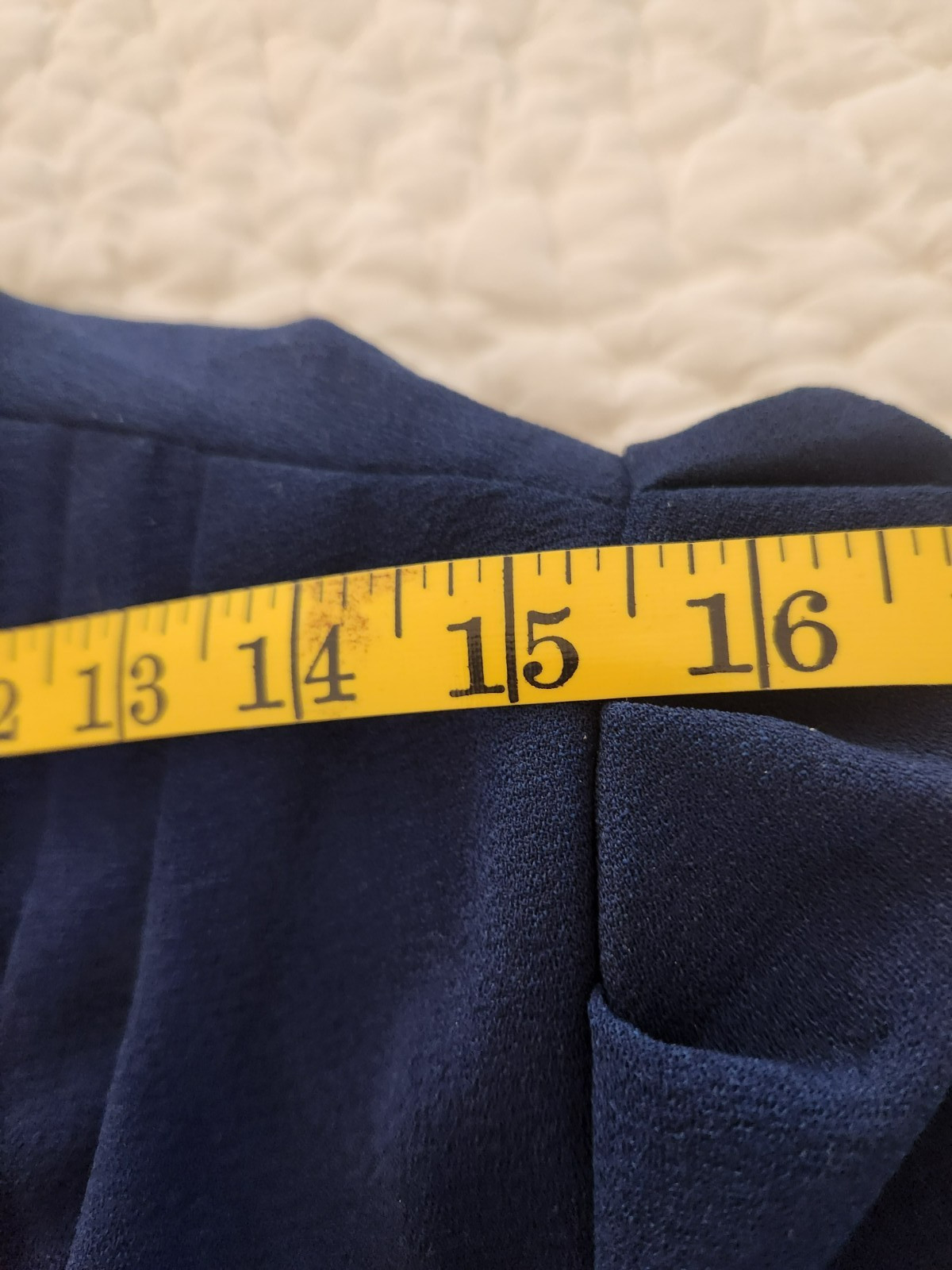 GAL MEETS GLAM Navy Blue Crepe Dress w/ Covered Buttons – Size 18