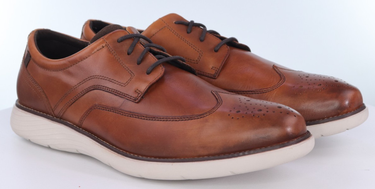 Rockport Garett Trutech $150 Men’s Wingtip Oxfords Dress Shoes Size 13 (W) Wide