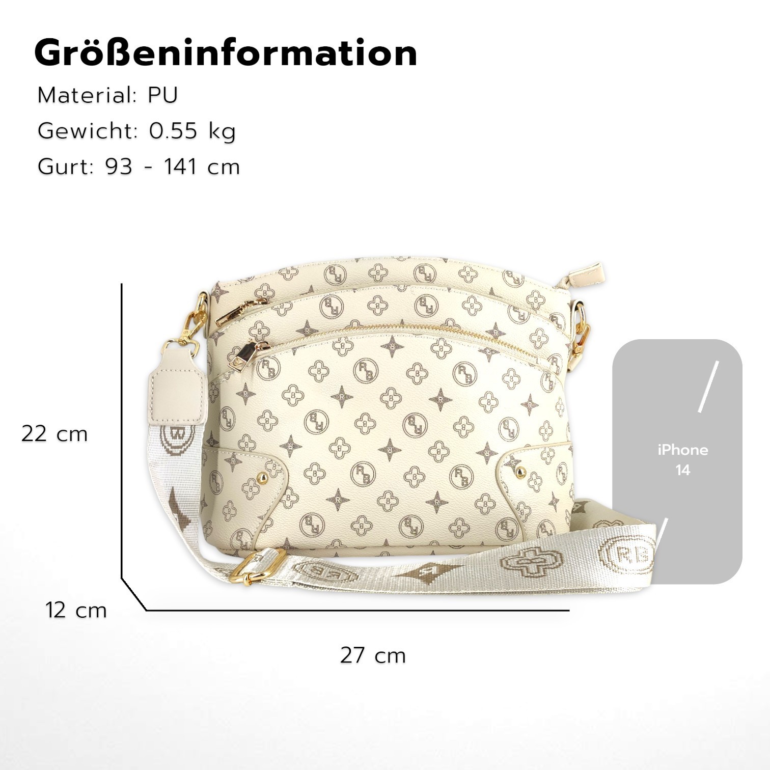 NEW ladies’ monogram bag multi compartment shoulder bag handbag shoulder bag W9111