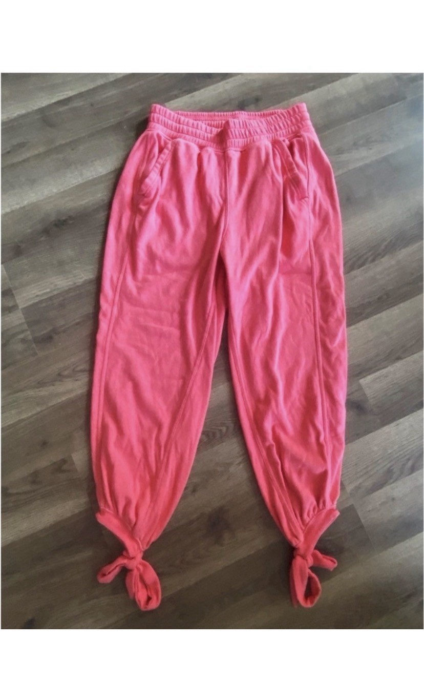 Free People Movement Hot Pink Boho Strappy Jogger Sweatpants Size Small