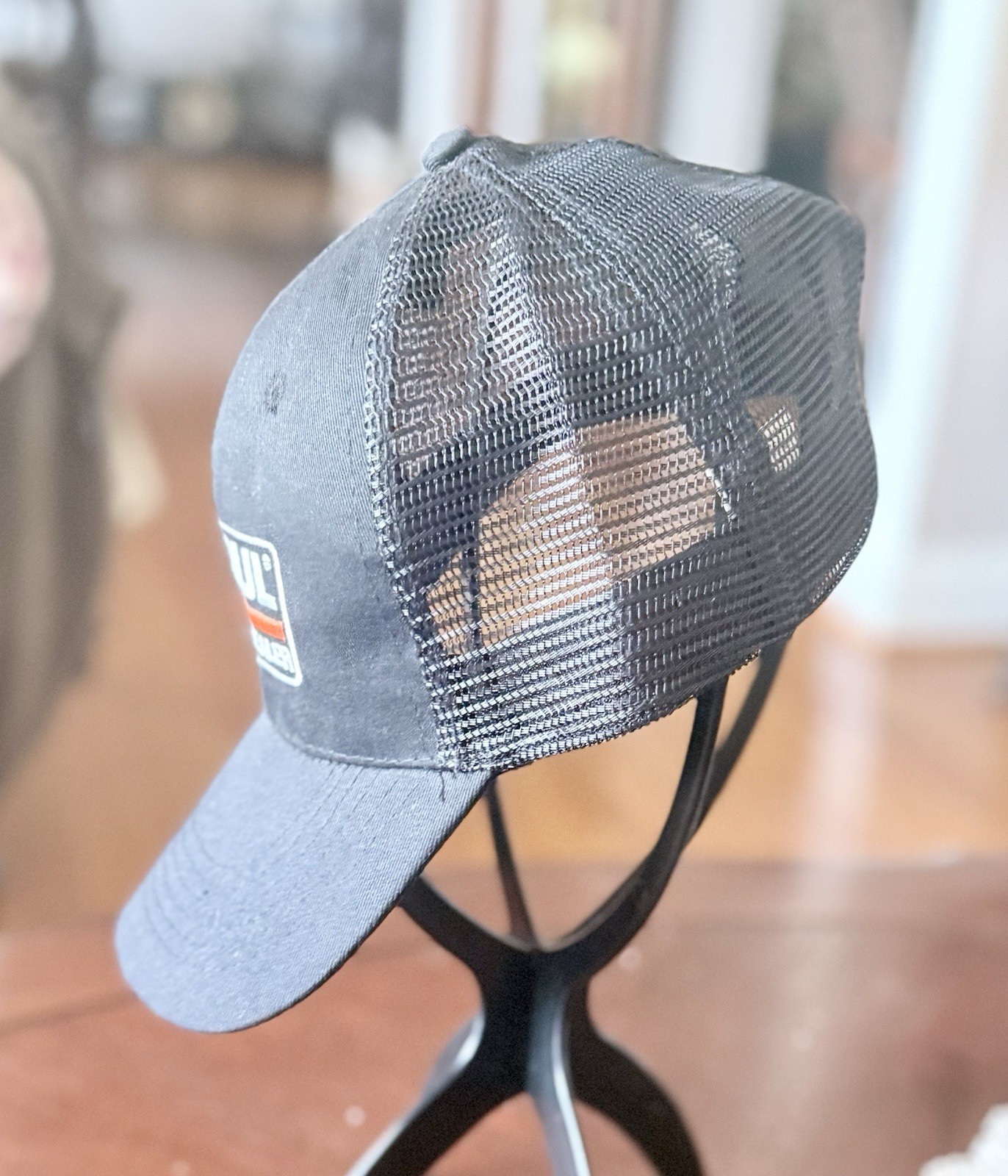 U Haul Logo Black Adjustable Baseball Cap Hat One Size Mesh Back
