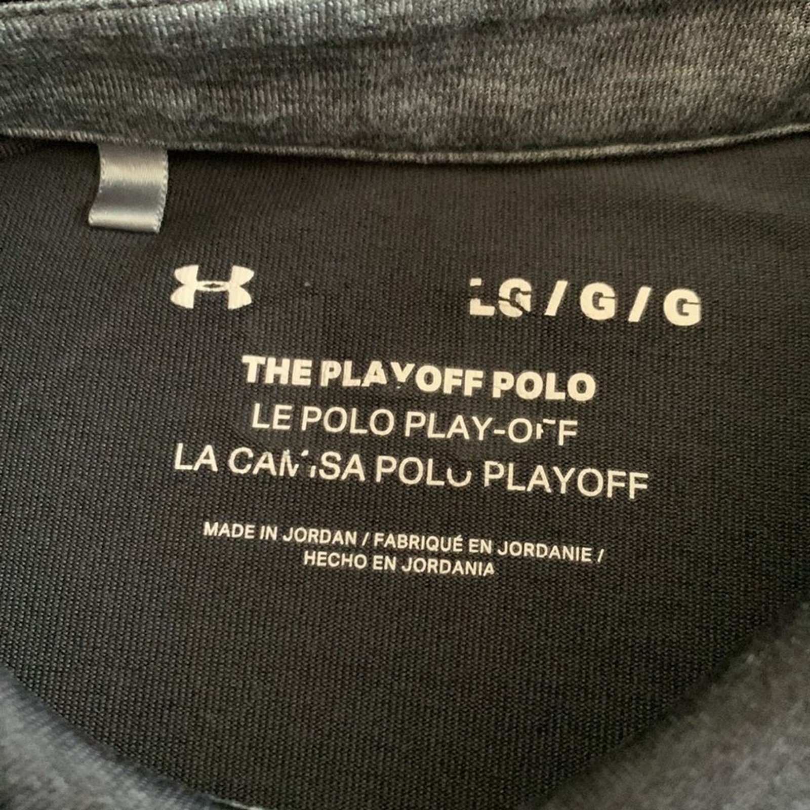 Under Armour Mens Large dark gray playoff polo
