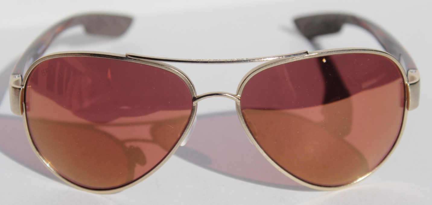 COSTA DEL MAR South Point POLARIZED Sunglasses Brushed Gold/Gold Mirror 580G NEW