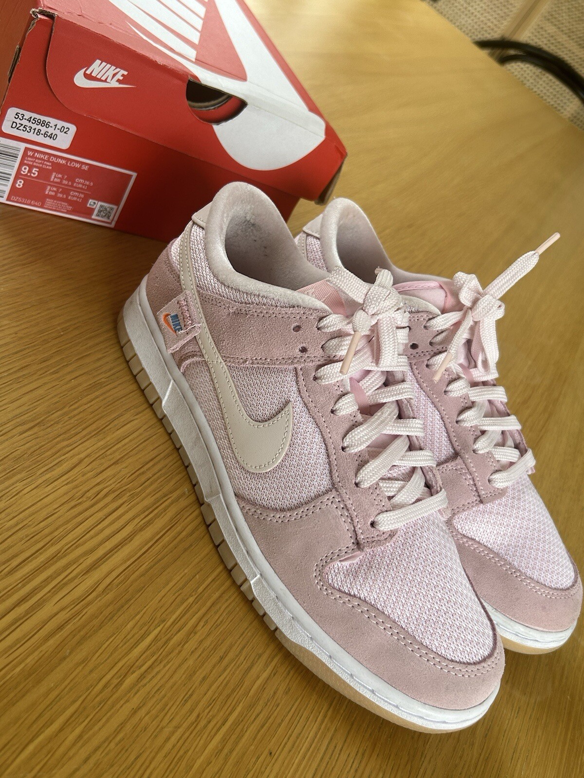 NEW with box! Nike Dunk Low Teddy Bear US 9.5W / EU 40 / UK 7.5 Light Pink 2022