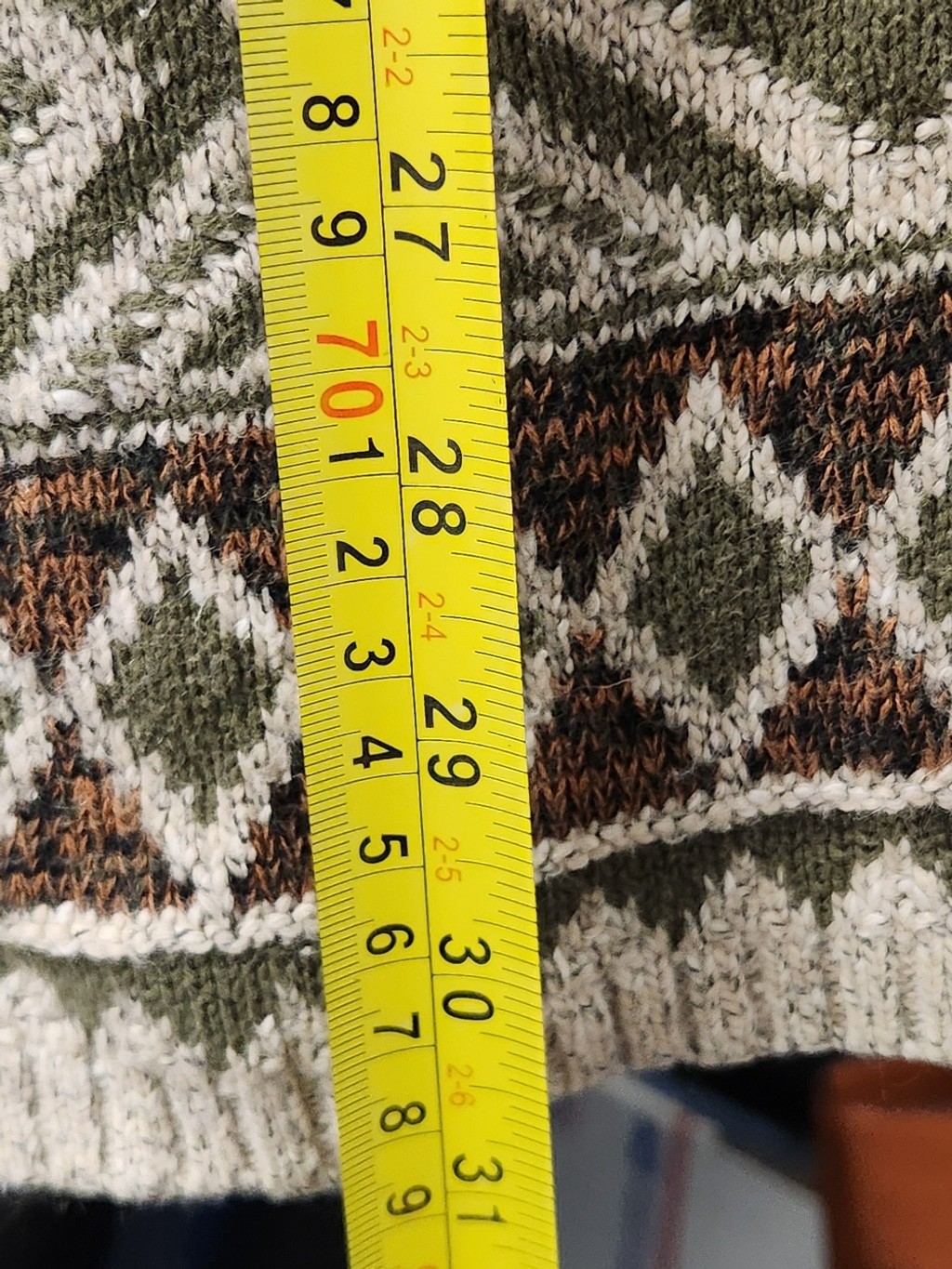 Lucky Brand Southwestern Geometric Long Cardigan Duster Sweater Large L