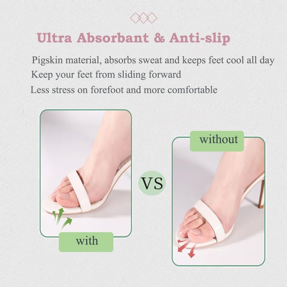 Pigskin Leather Cushion Inserts for , -Adhesive Barefoot Cushioning Shoe Inso…