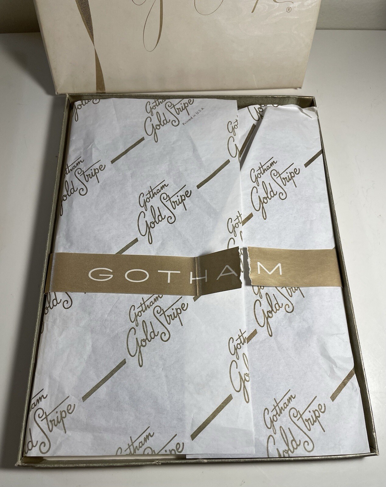 Gotham Nylons Gold Stripe Stretch Seamless Petite Sunset -RN 14447 G-40 1.35