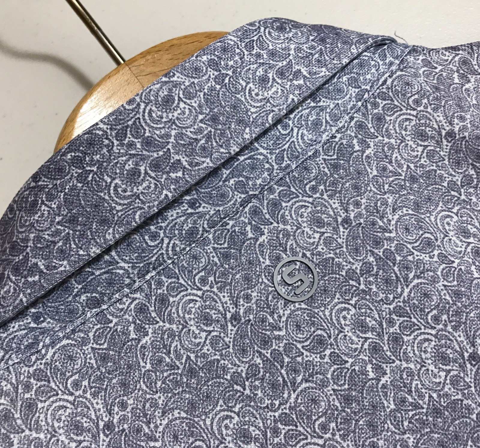 STITCH Men’s Purple Paisley Performance Golf Polo Shirt Size XL