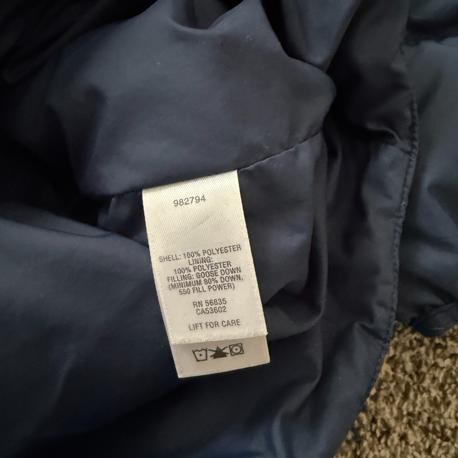 Cabelas Premier Northern Goose Down Puffer Jacket Men’s XL Blue Quilted