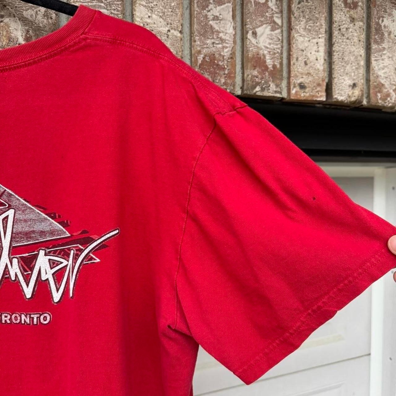 RED 00s QUIKSILVER “TORONTO” GRAPHIC TEE