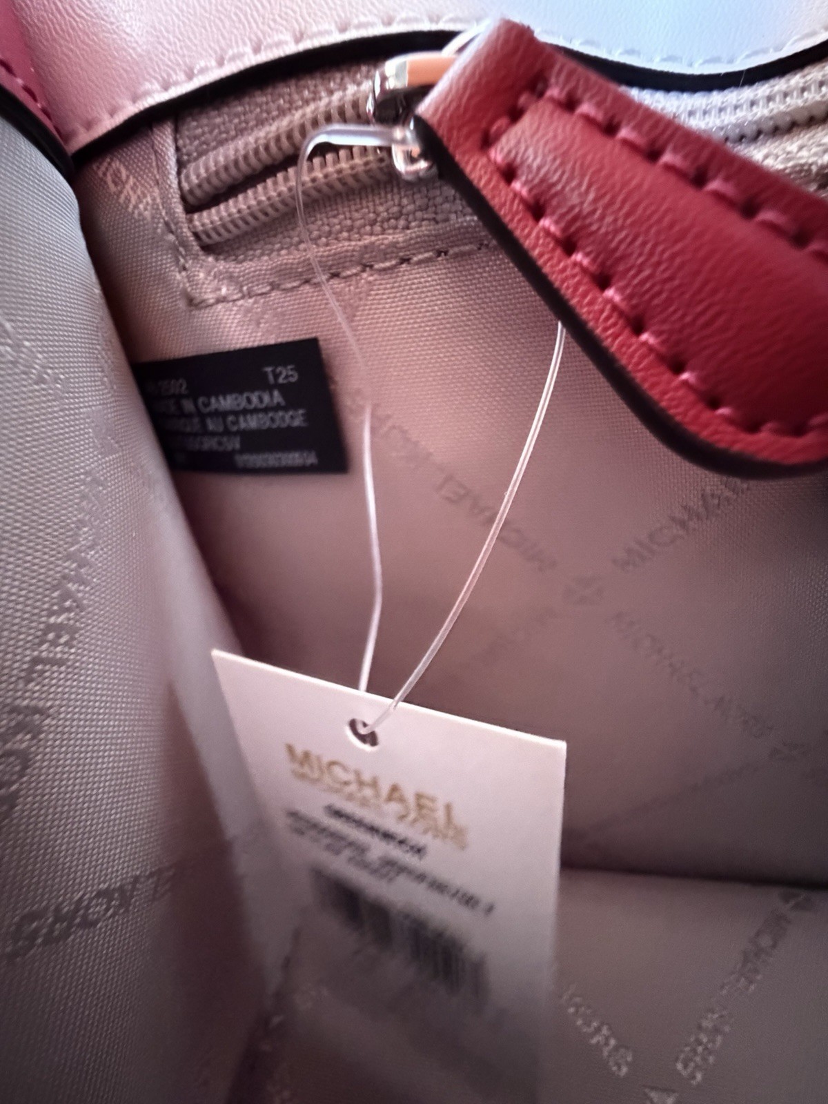 Michael Kors Greenwich SM Convertible Shoulder Flap Bag MK Dark Raspberry Multi