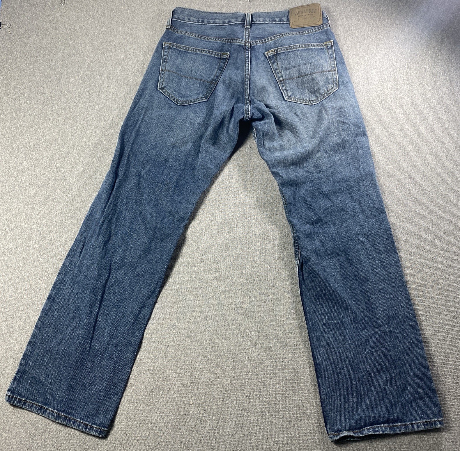 Levi Strauss Signature Mens Straight Jeans Sz 30/30 Blue Denim Cotton Waist 32”