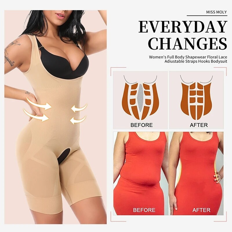 Women Bodysuit Shapewear Post Surgery Tummy Control Slimming Full Body Shaper