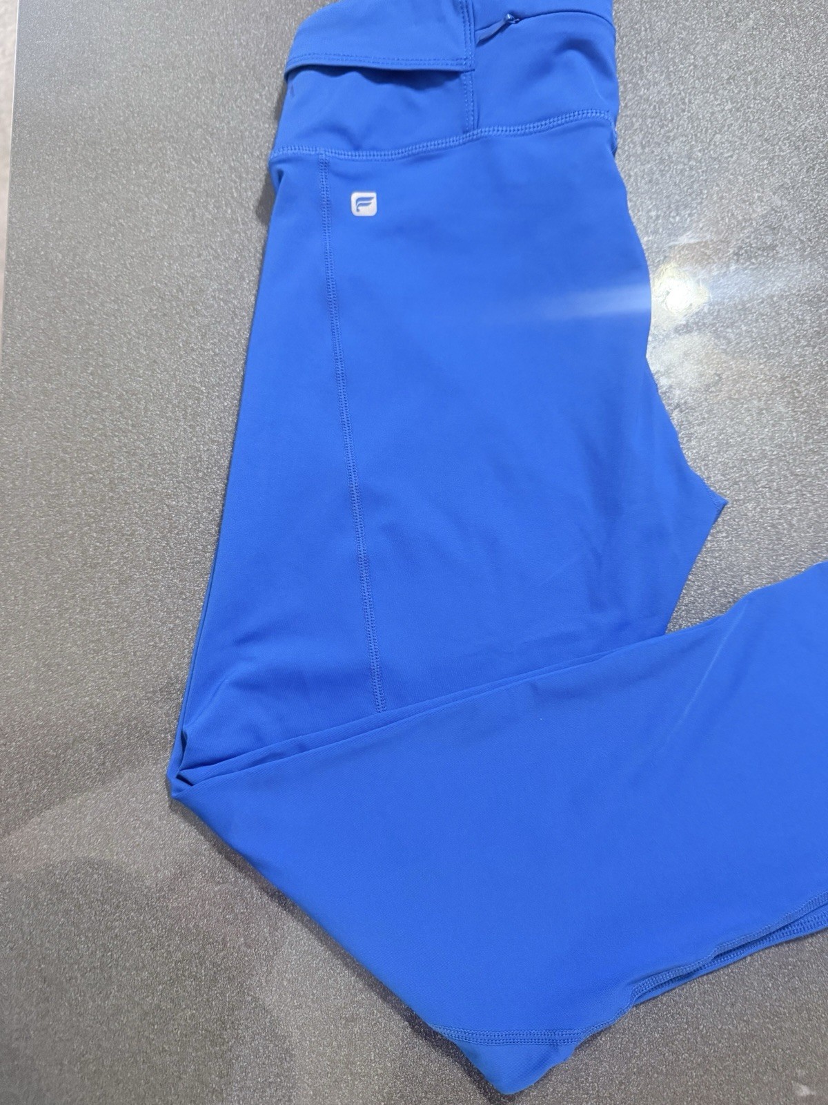 Fabletics Women’s Blue Solid Leggings S Regular Pull-On Polyester Elastane Yoga