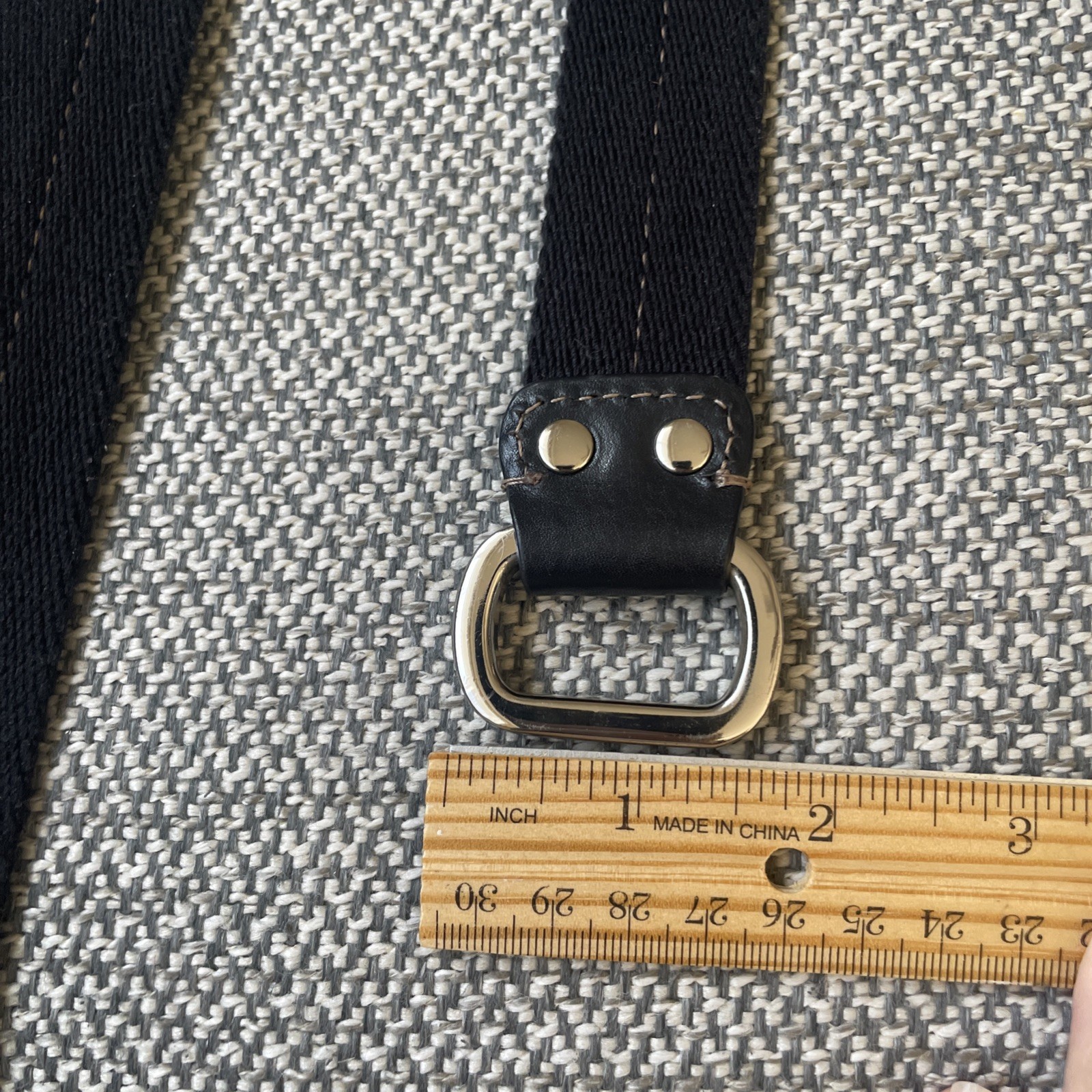 FOSSIL Brown Canvas Silver Tone Replacement Handles 20.75”