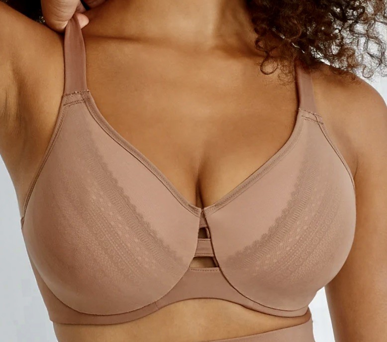 SPANX Illusion Lace Cafe Au Lait Rose Minimizer Underwire Bra 32G 34G 36DD 38DD