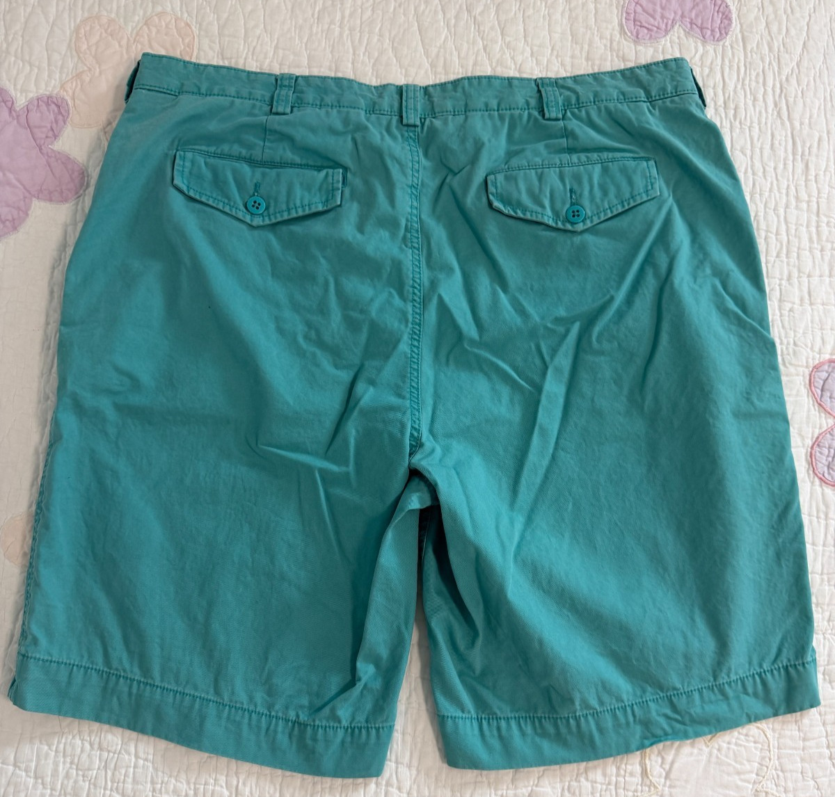 Cremiuex Classics Classic Fit Chino Shorts Mens Size 38 Aqua Blue Preppy Coastal