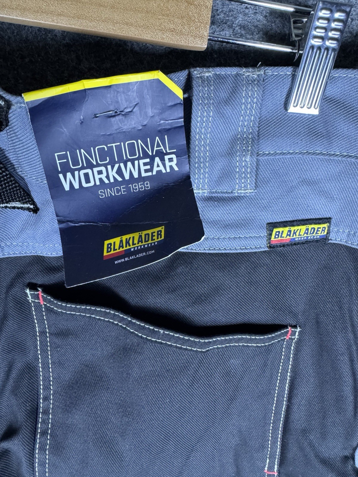 Blaklader Men Cotton Durable Work Pants with Cordura Reinforced Pockets 42×30