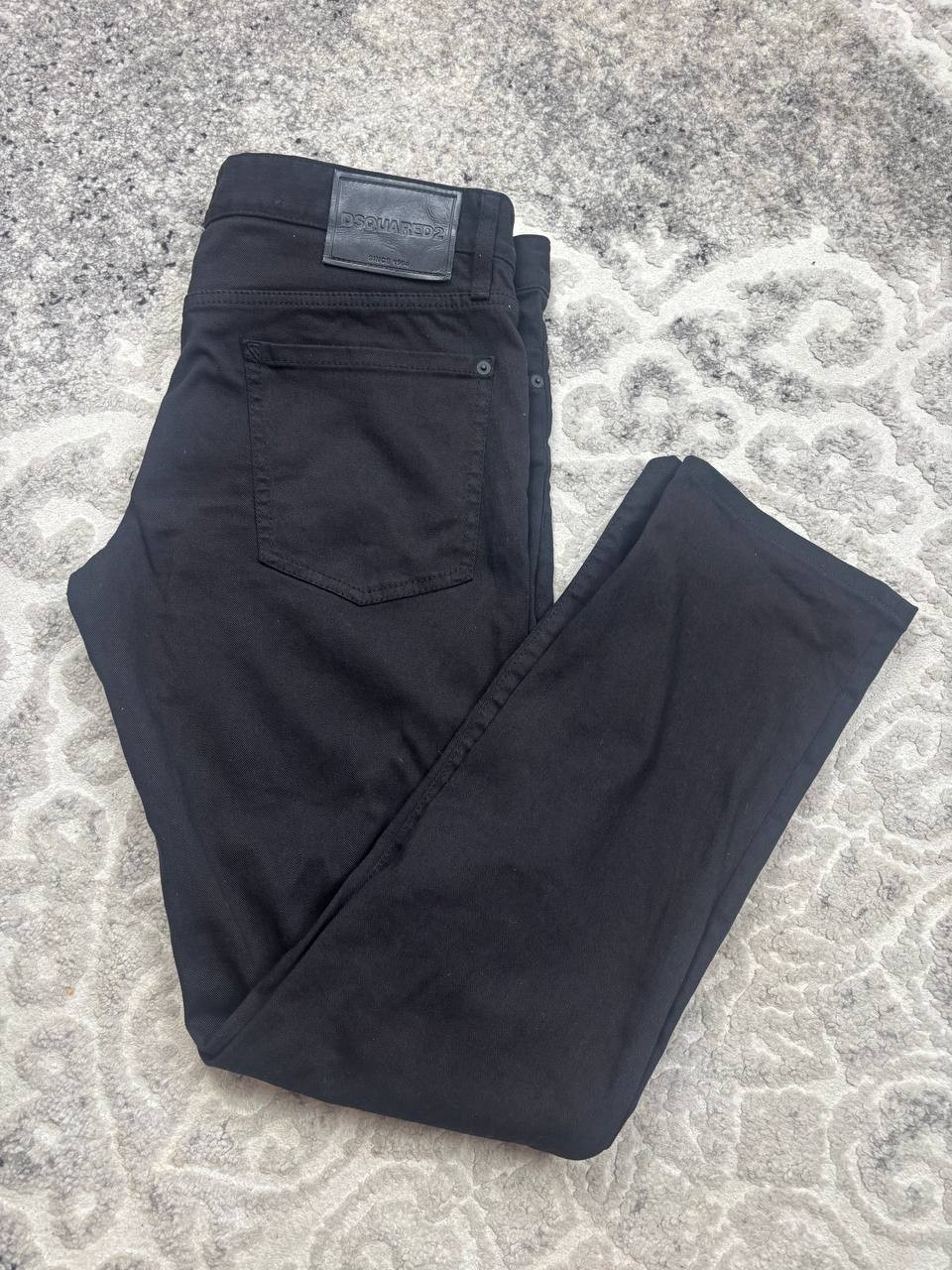 DSQUARED2 Black Denim Jeans Size 54 Made in Romania Straight Slim Authentic