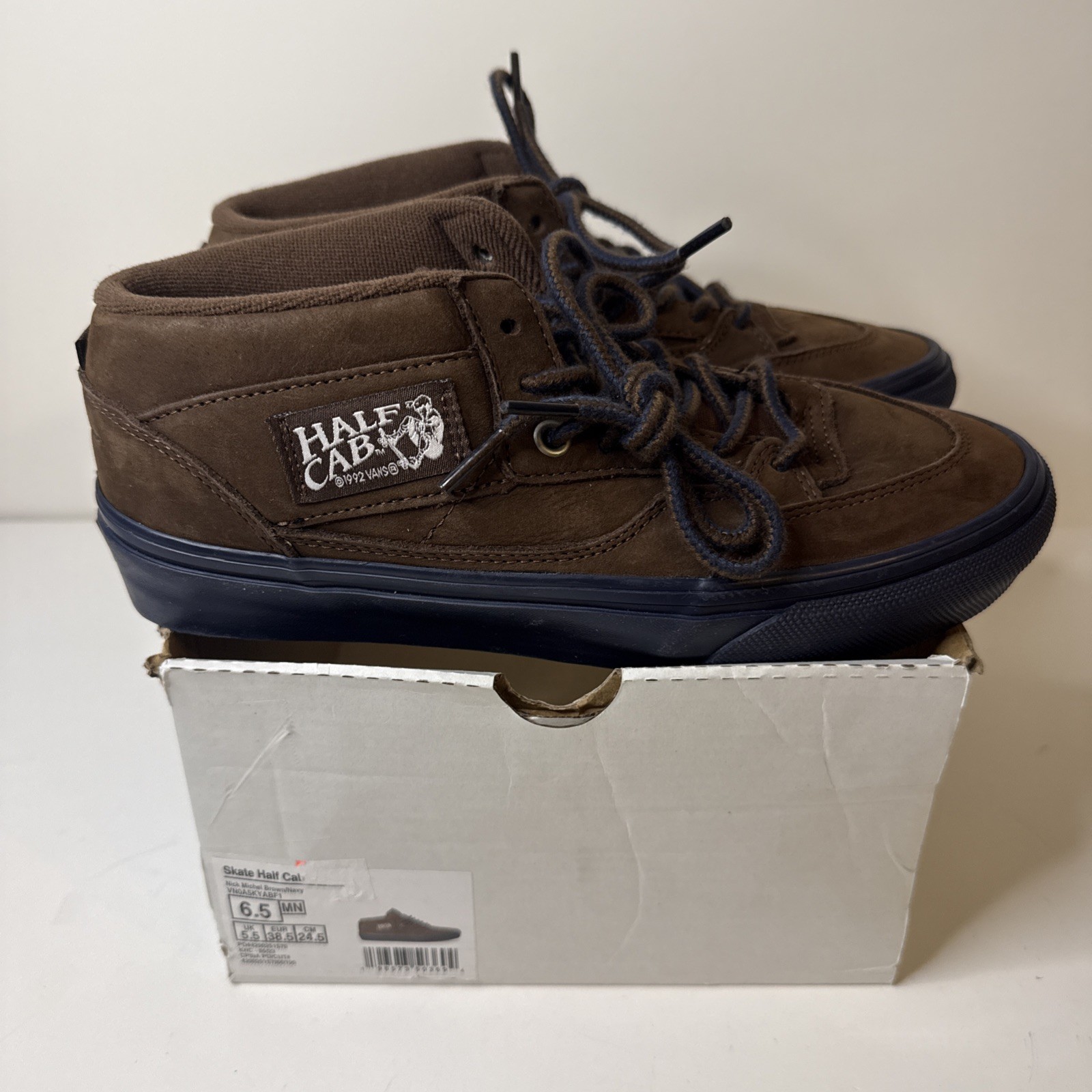 Vans Skate Half Cab Brown Men’s 6.5 New With Box Nick Michael Skateboarding Shoe