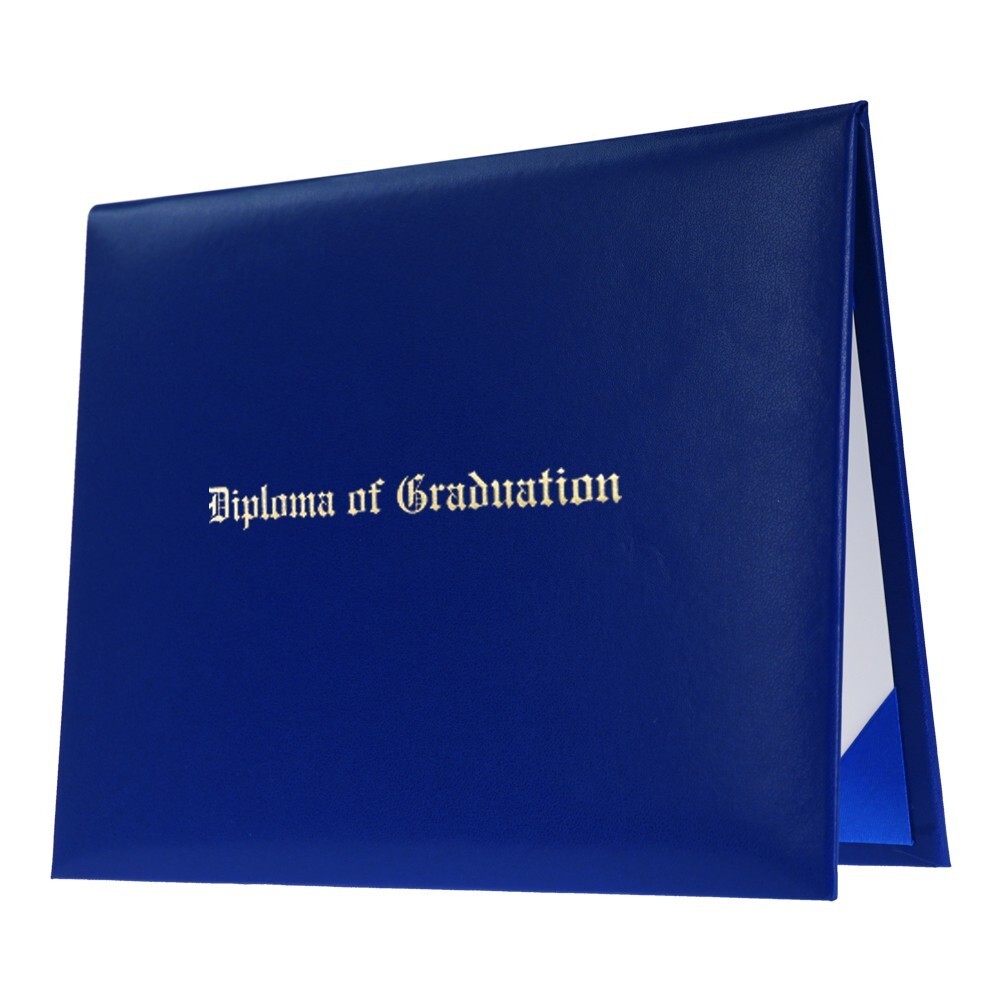 Royal Blue Imprinted Diploma Cover – High School Diploma Cover