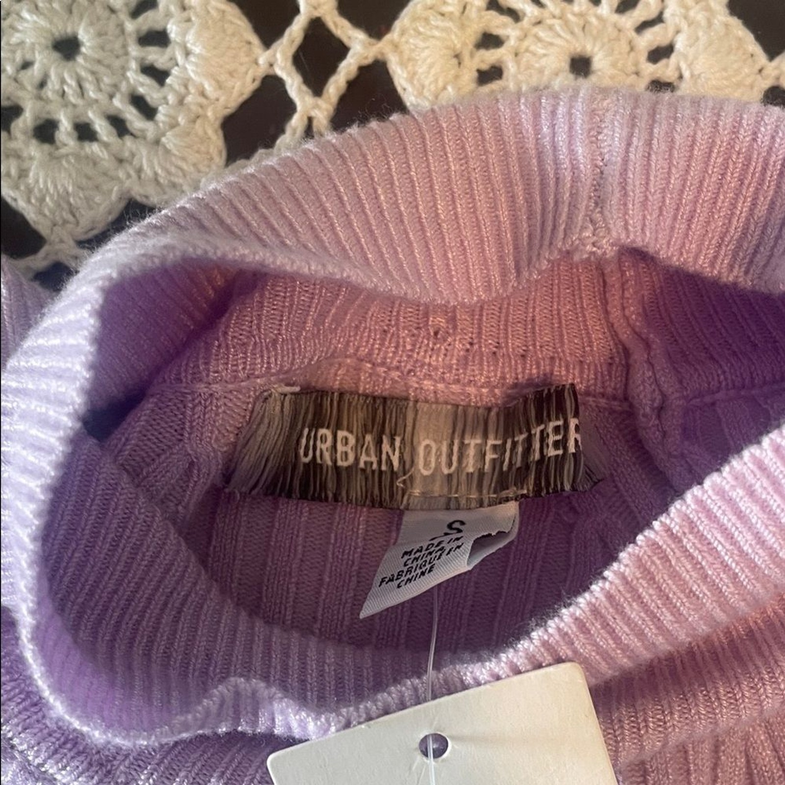 Urban Outfitters Lavender Cut-Out Crop Top