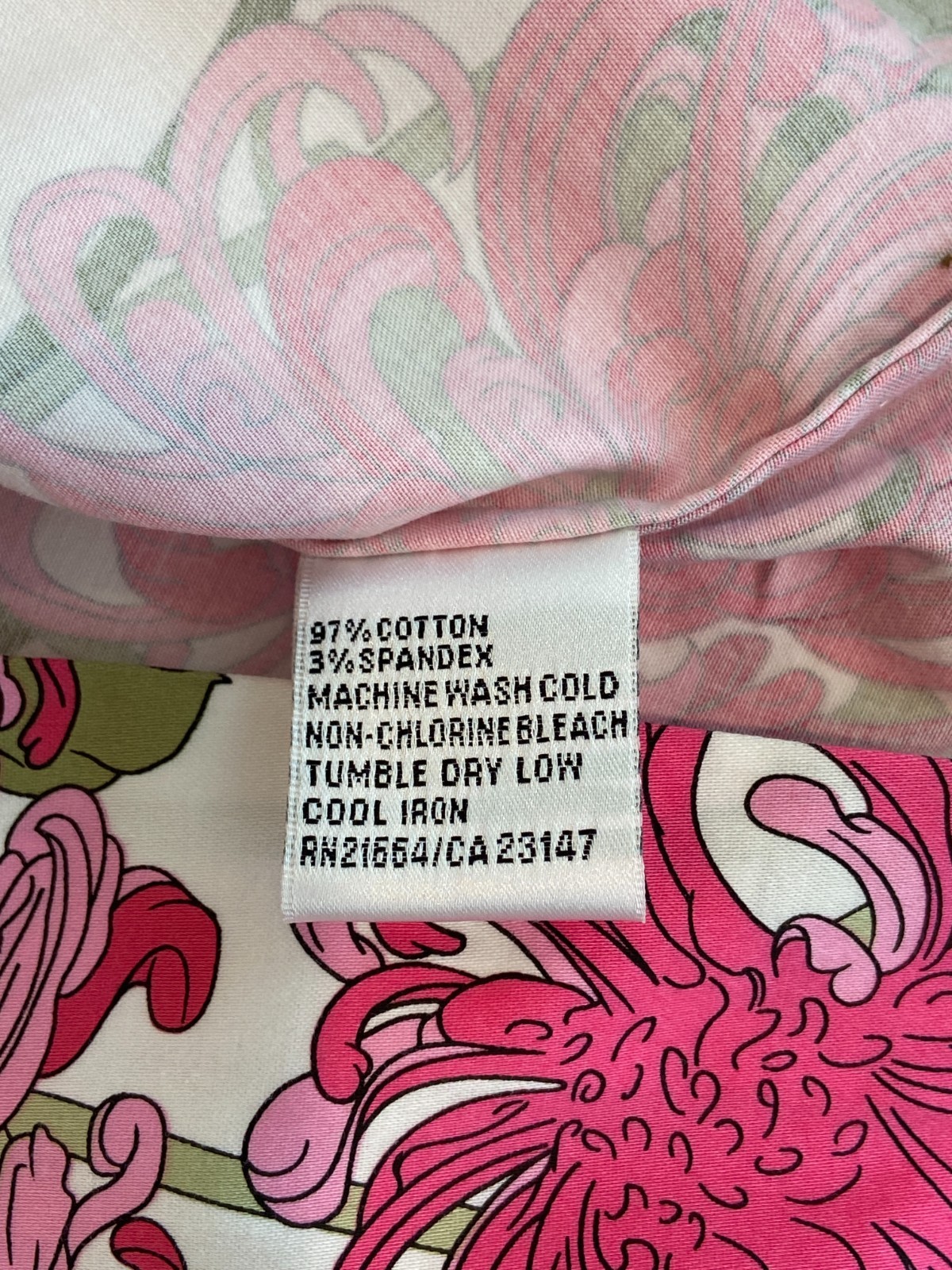 Talbots Blouse Top Button Down Front Bright Pink Floral French Cuffs Sz 4 Petite