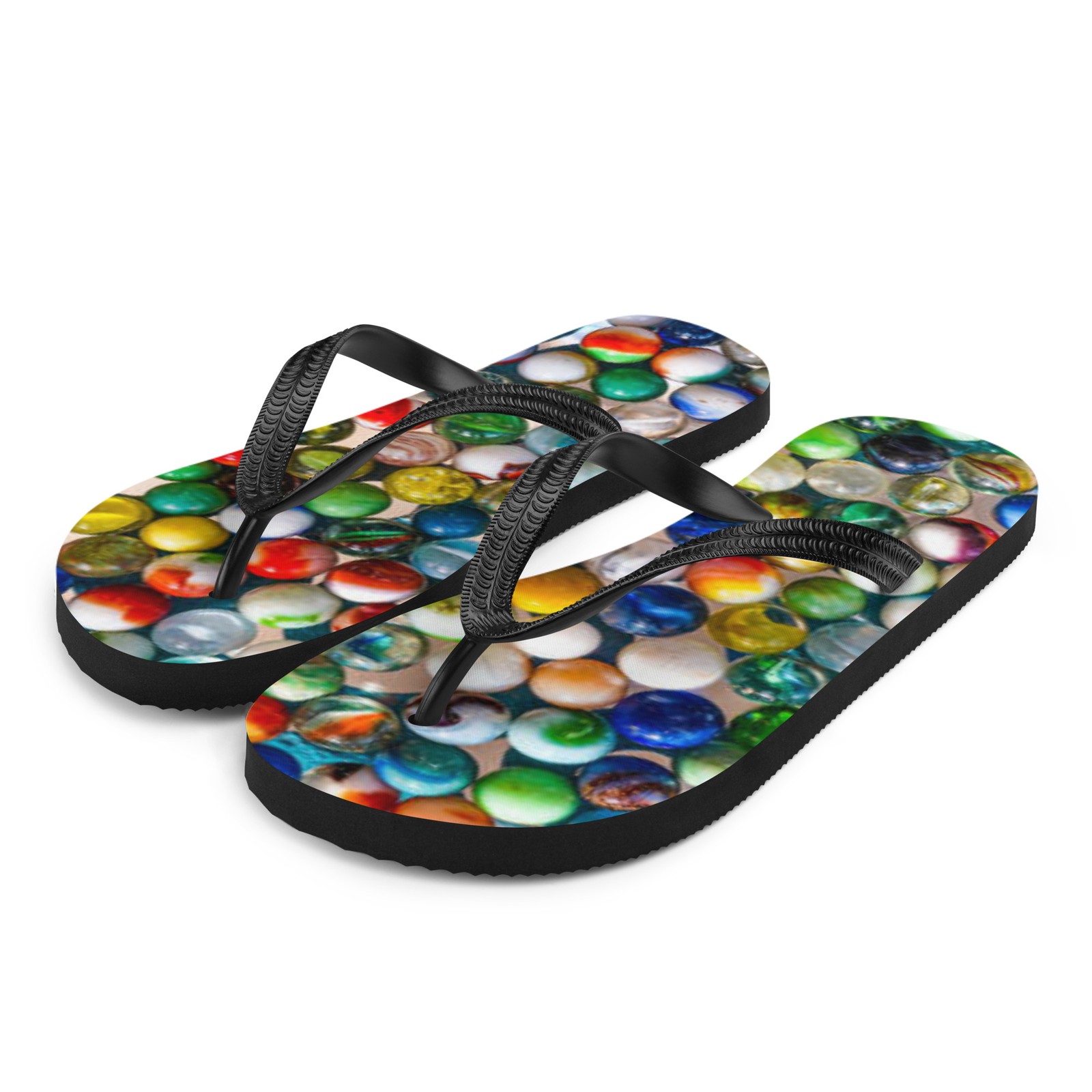 Flip-Flops marbles multicolor photo design flipflops made to order