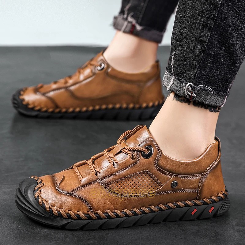 Handmade Working Comfortable Men Genuine Leather Dress Shoes Casual Shoes