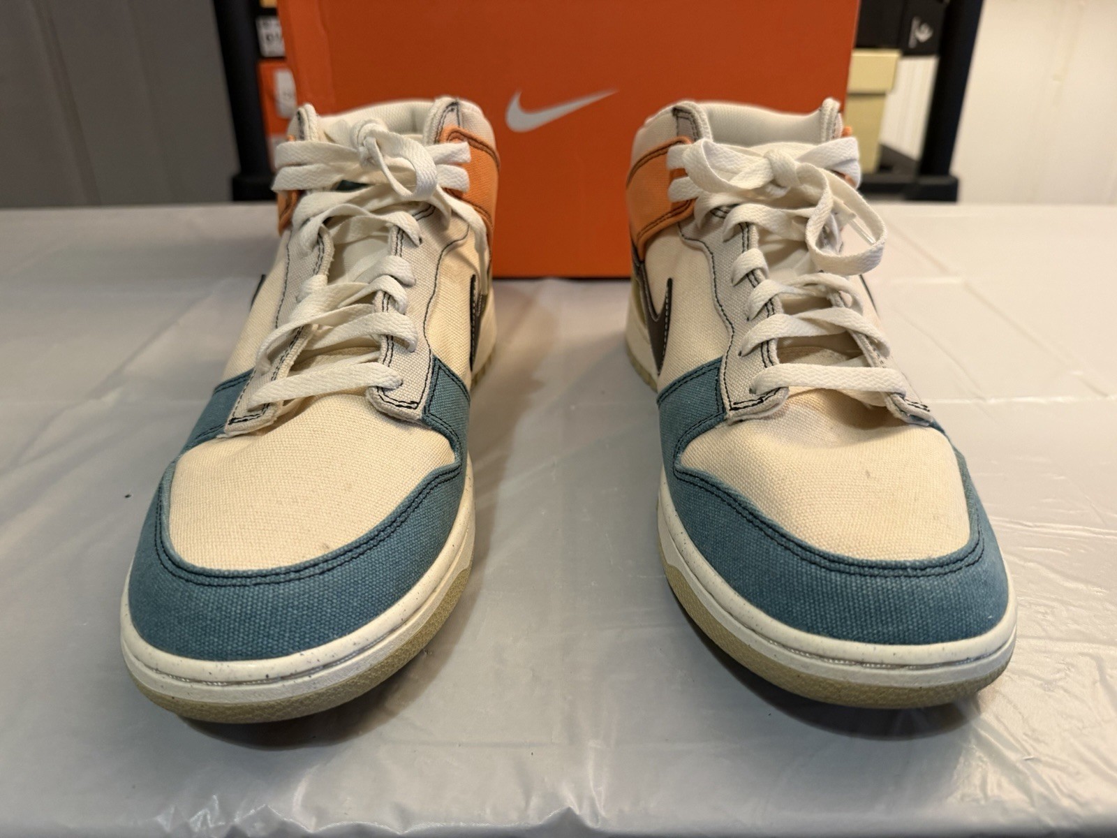 Nike Dunk Mid Beige Blue Orange Green Black Colorblock Men’s Basketball Sneaker