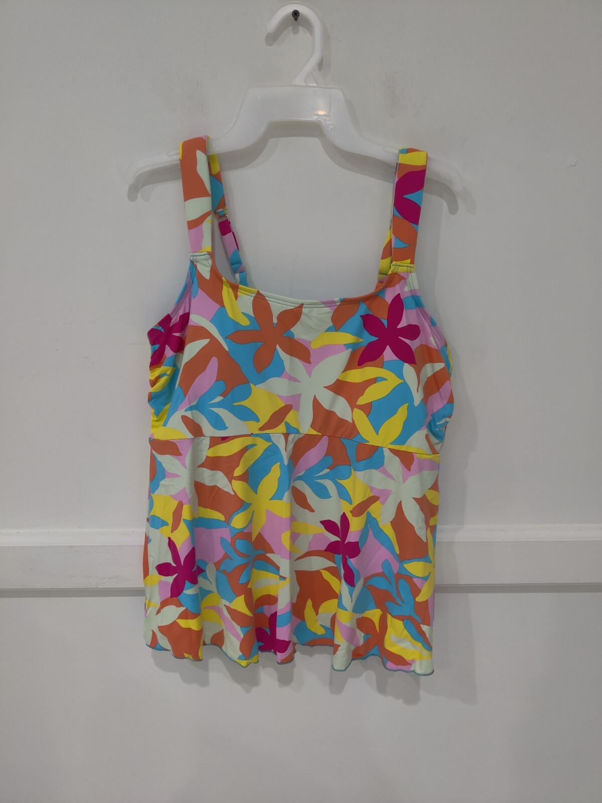 NWT Lands’ End Women’s Flutter Scoop Neck Tankini Swimsuit Size XS $85 FLG159