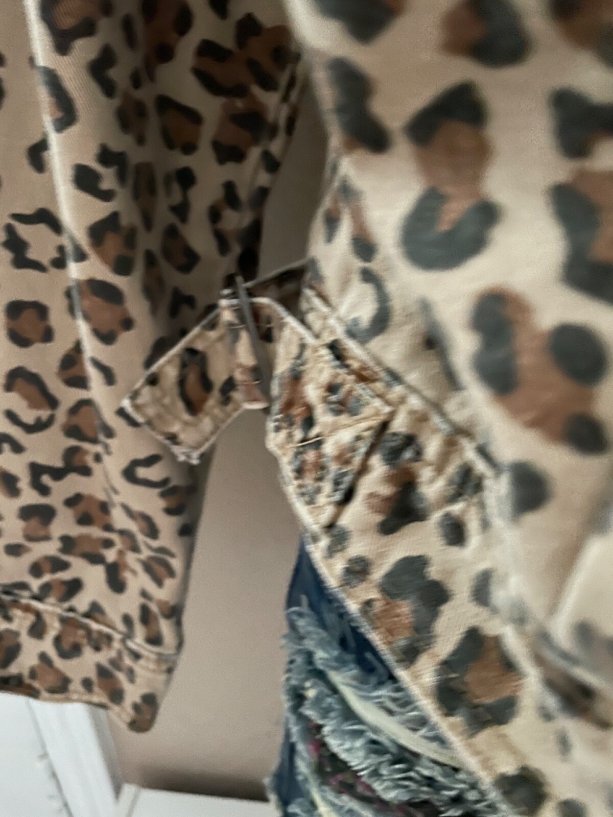 COTTON ON Classic LEOPARD Print JEAN JACKET Size 4