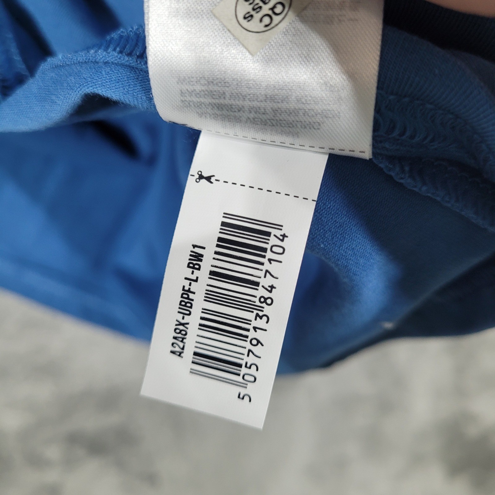 Gymshark Tank Top Mens Large Blue Stringer Racerback Graphic Logo Cotton Blend