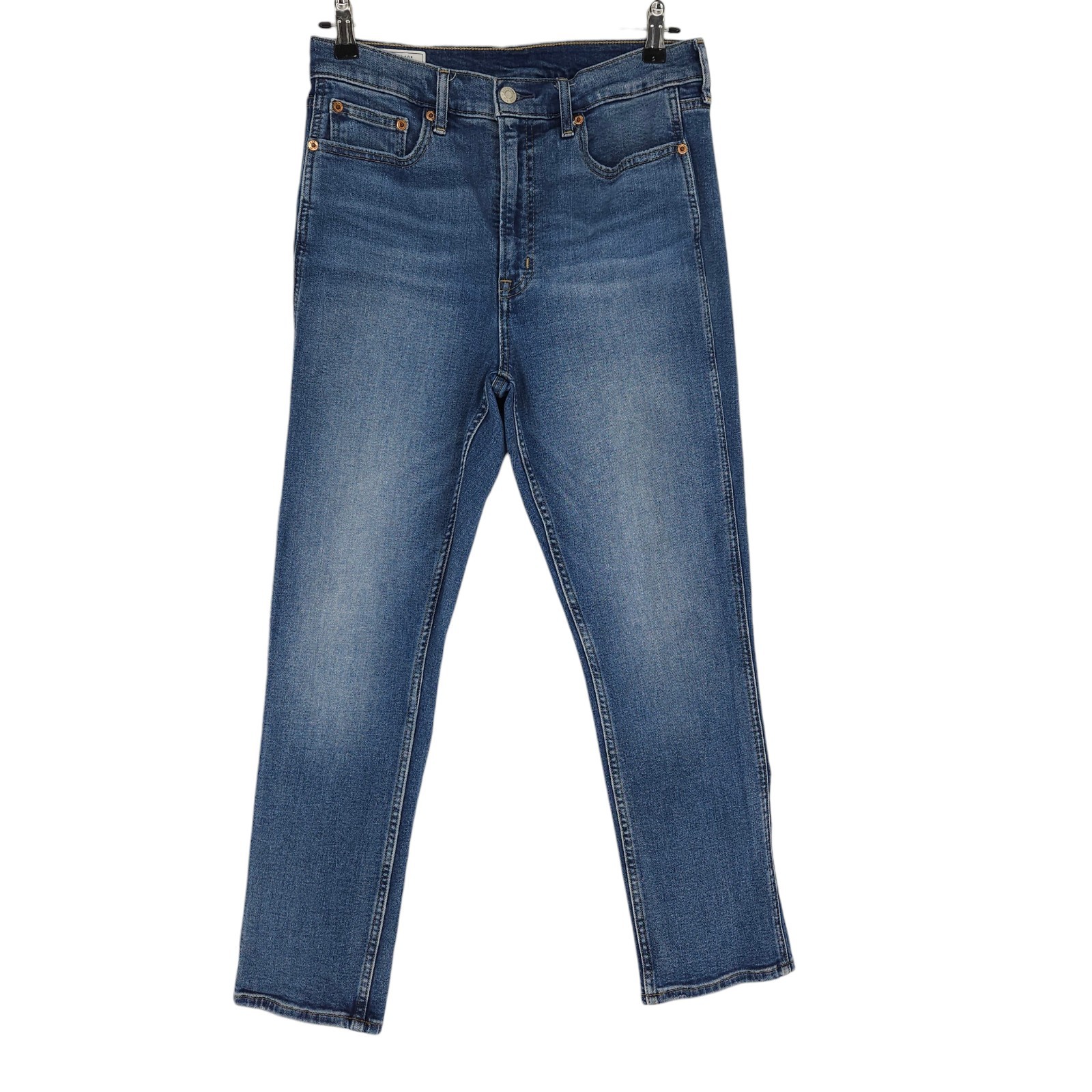 GAP Vintage Slim Straight Leg Jeans High Rise Medium Wash Denim Womens 10
